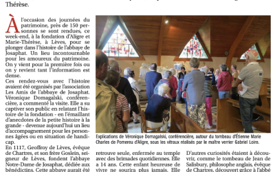 Article de presse : Journées européennes du Patrimoine 2026